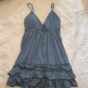 PINK Striped Blue Summer Dress